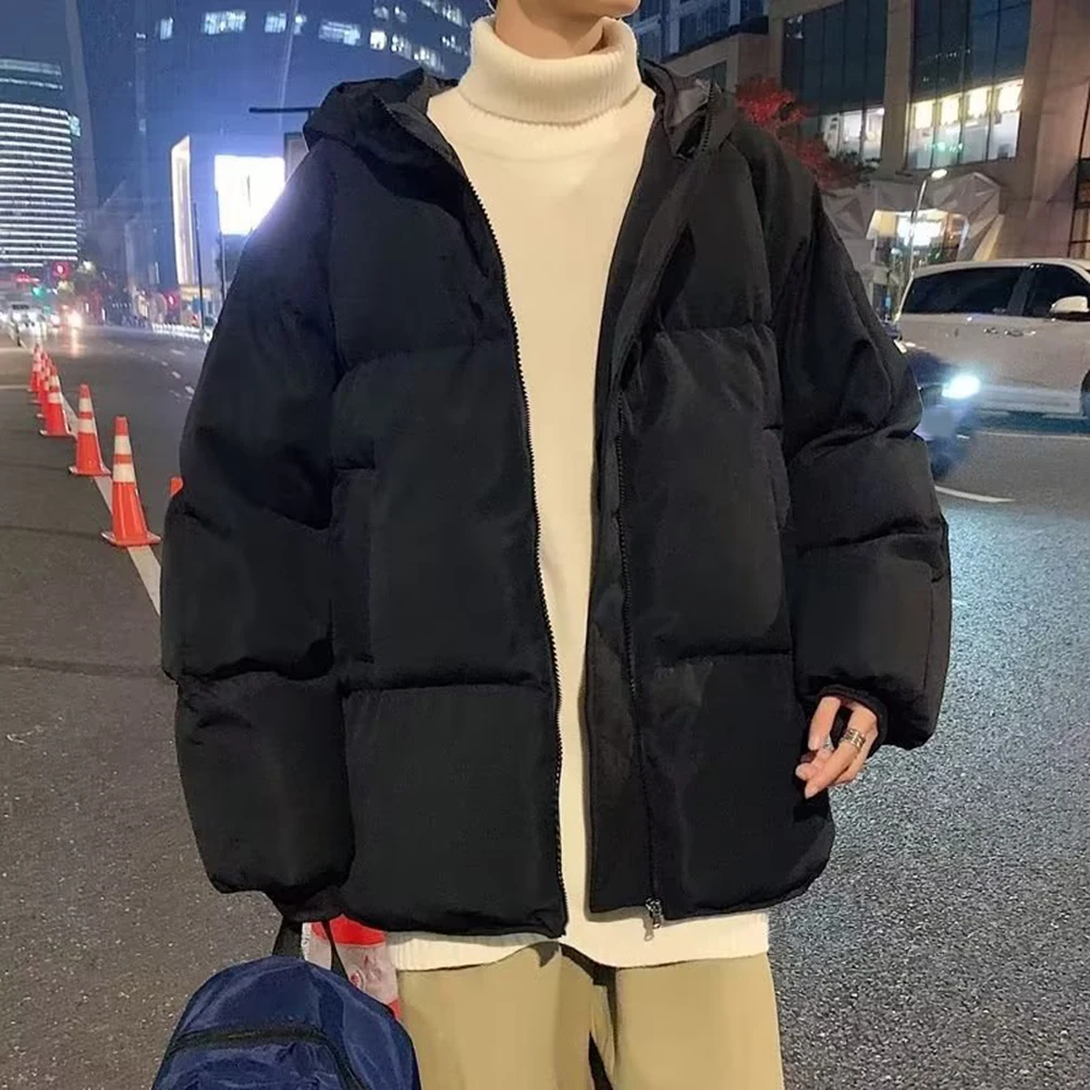 سترة رجالية مبطنة مقاومة للرياح مع غطاء رأس قصير الطول فضفاض مناسب للأنشطة الخارجية ملابس يومية غير رسمية في الربيع والخريف #4