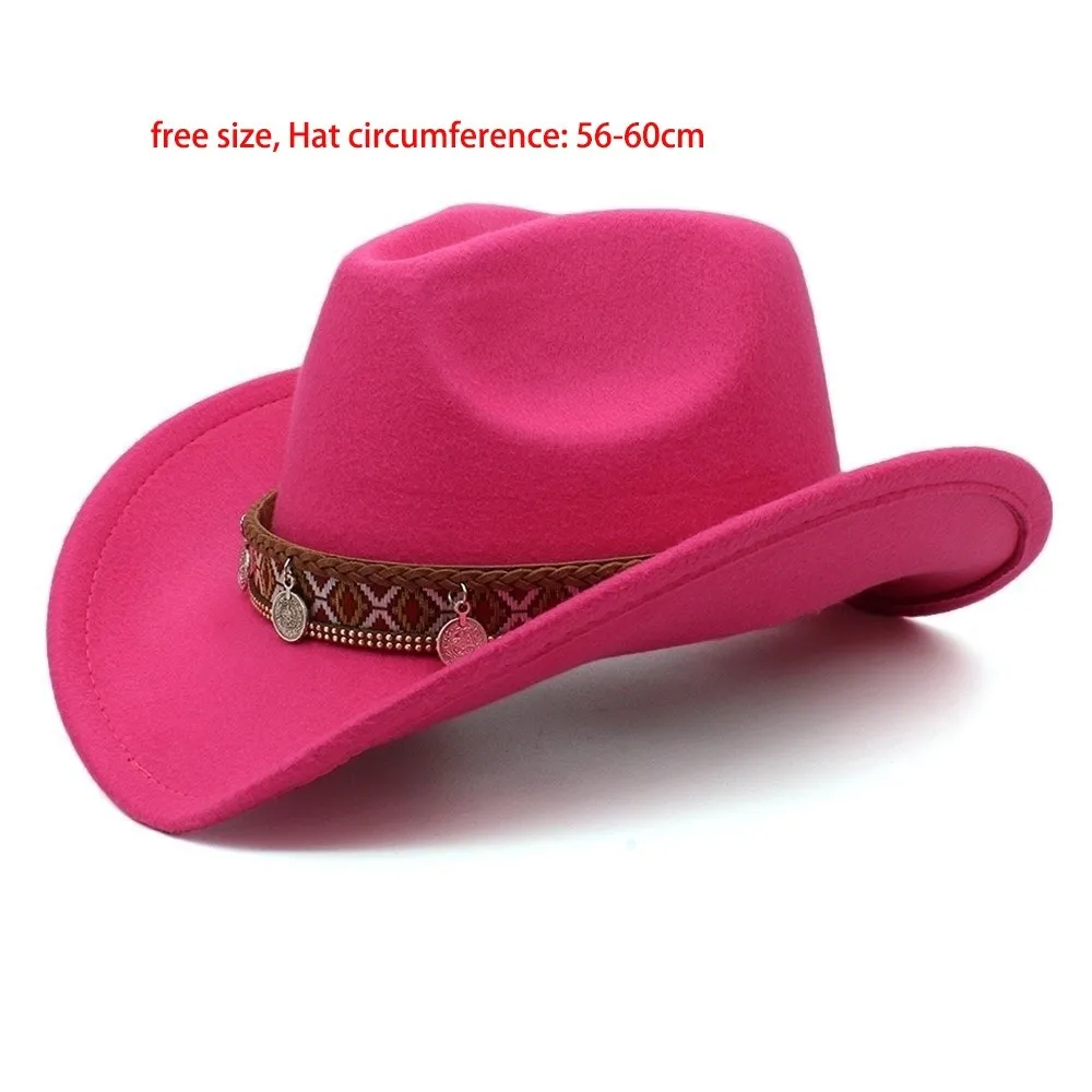 جديد ارتداء اليومي شهم قبعة الرجعية الصوف بولي قبعة رعاة البقر بلون أفضل قبعة للجنسين