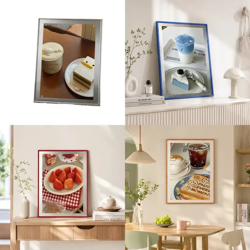 for Magnetic Suction Stainless Steel Plate Hanging Paintings Ins Korean Cake Cream Wind Desktop Decoration Painting Cure