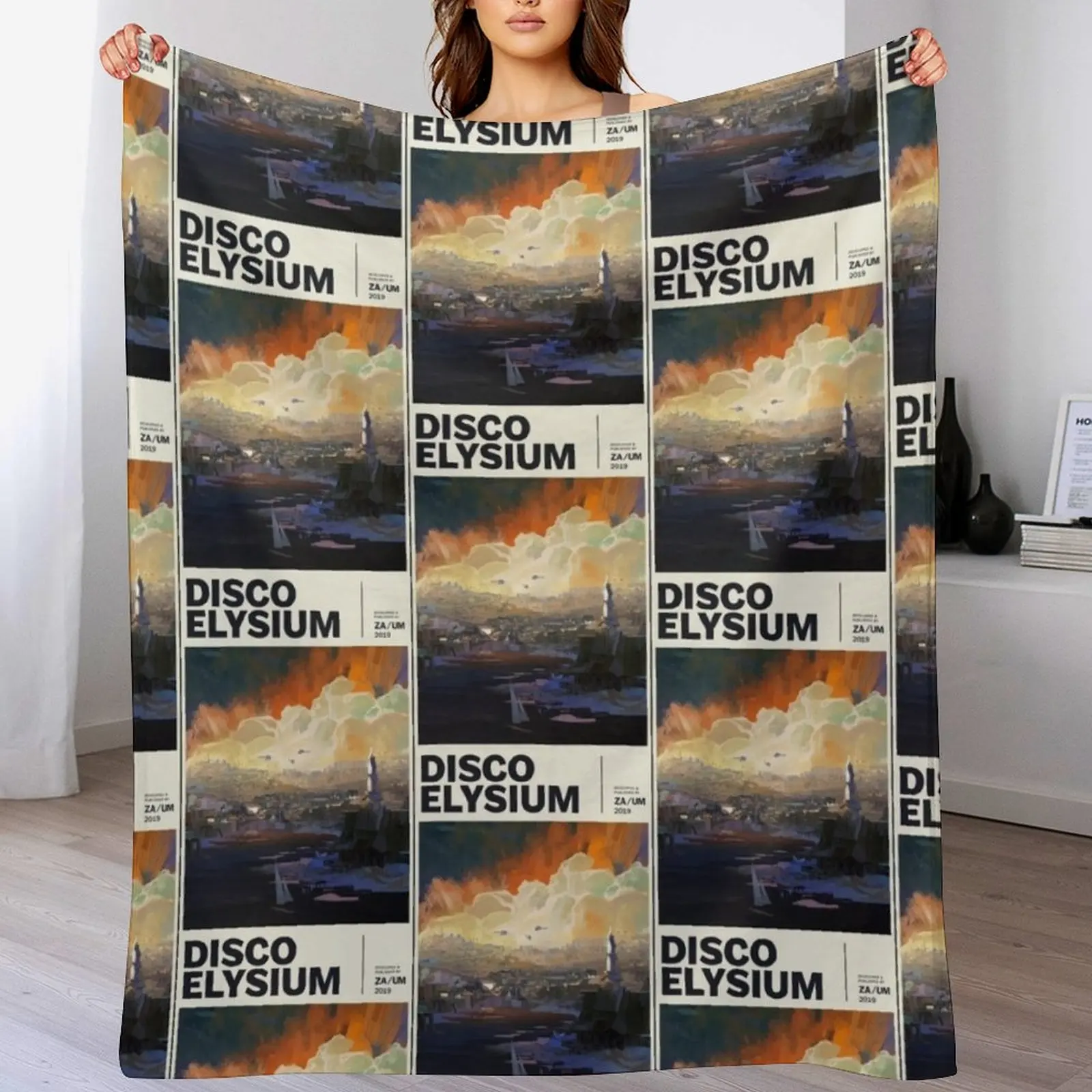 Disco Elysium Throw Blanket for babies Sofa Throw Flannel Fabric Blankets