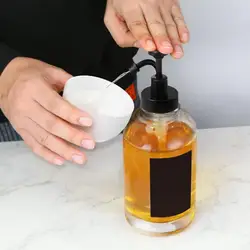 Syrup Pump Dispenser Glass Coffee Syrup Dispenser Set with Labels Elegant Pump Bottles for Home Hotel Restaurant Bar for Coffee