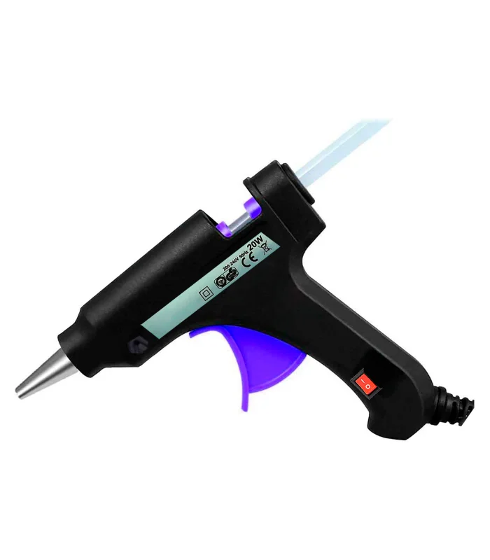 Tradineur 20W hot silicone Gun, Miniglue Gun Gun Gun Gun, glue Gun, gluing, includes 2 bars of sili