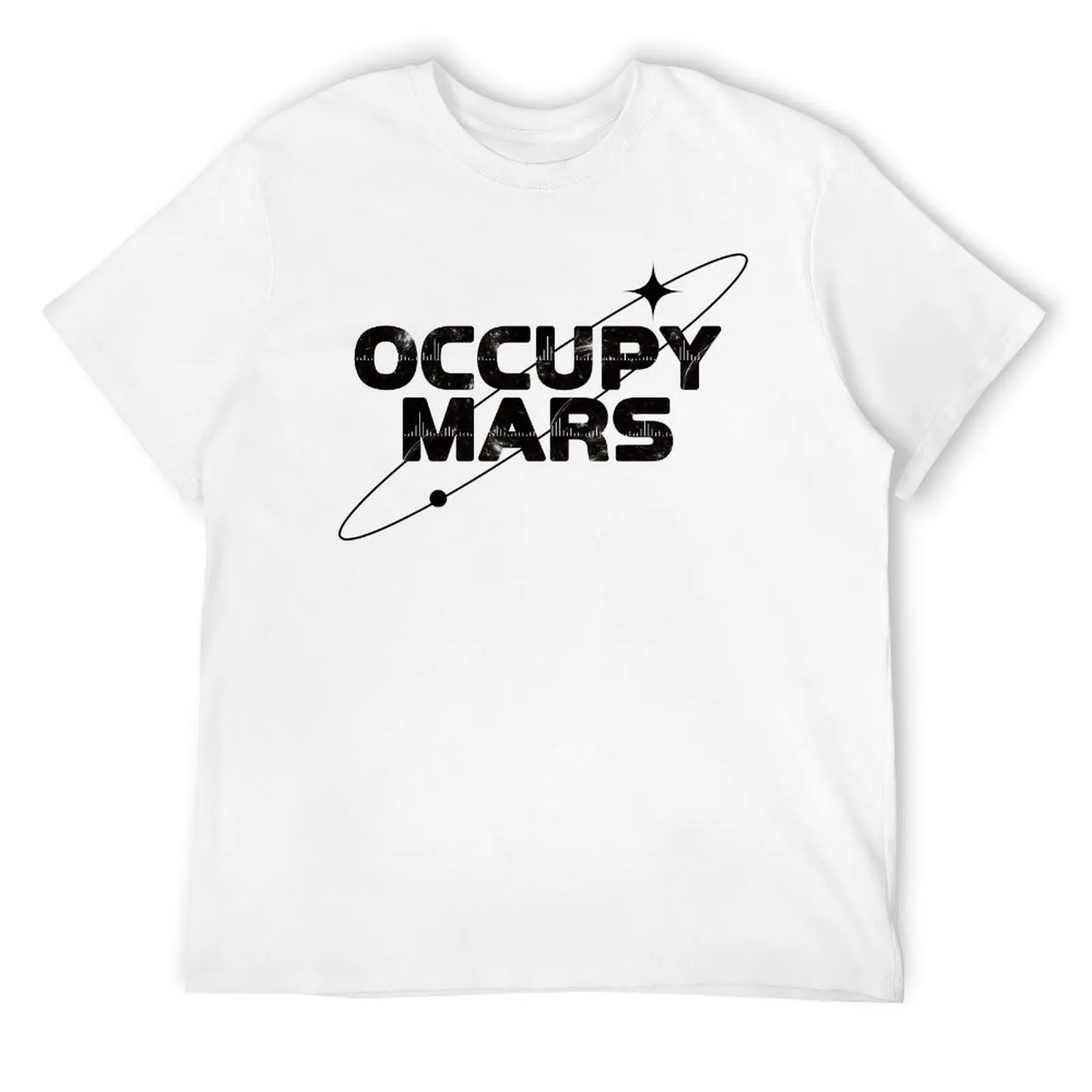 OCCUPY MARS  Classic for Sale T-shirt Crewneck Move  Geeky Tshirt Top Quality Home USA Size