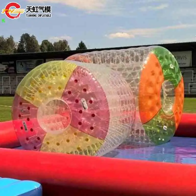 Fast Air Shipping Giant Inflatable Water Roller Walking Ball Swimming Pool Human Rolling Balls for Sale