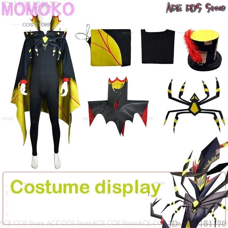 Hasbin Zestial Cosplay Costume Cloak Mask Overlords of Hell Cosplay Roleplay Clothes Uniform Men Demon Halloween Party Outfit