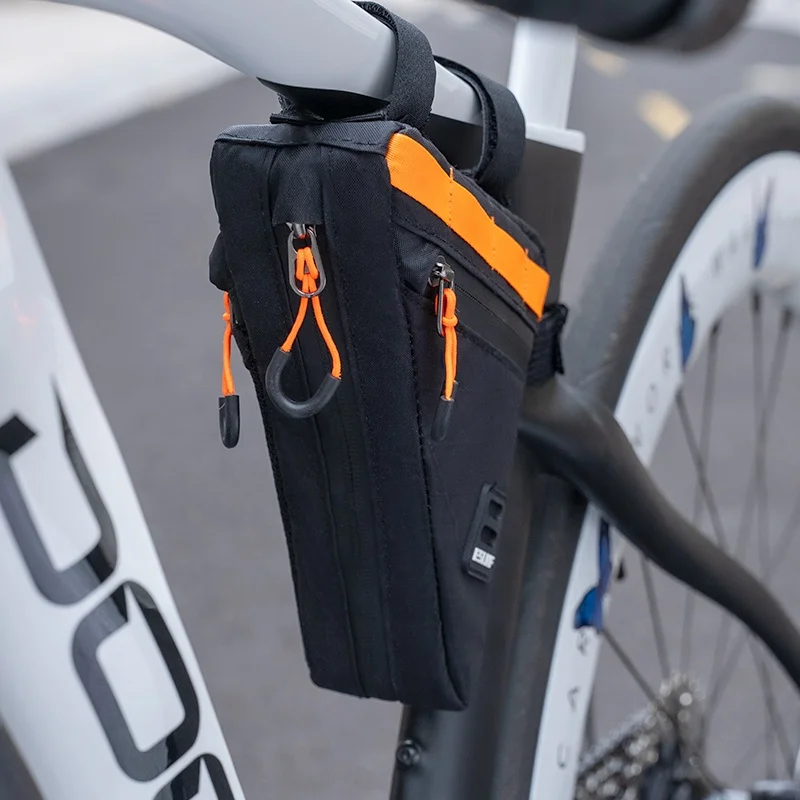 Mini Torba Rowerowa Pod Ramę, Mała Kompaktowa Wodoodporna Torba Rowerowa, Torba Pod Ramę Roweru, Trójkątna Torba Rowerowa Pod Ramę