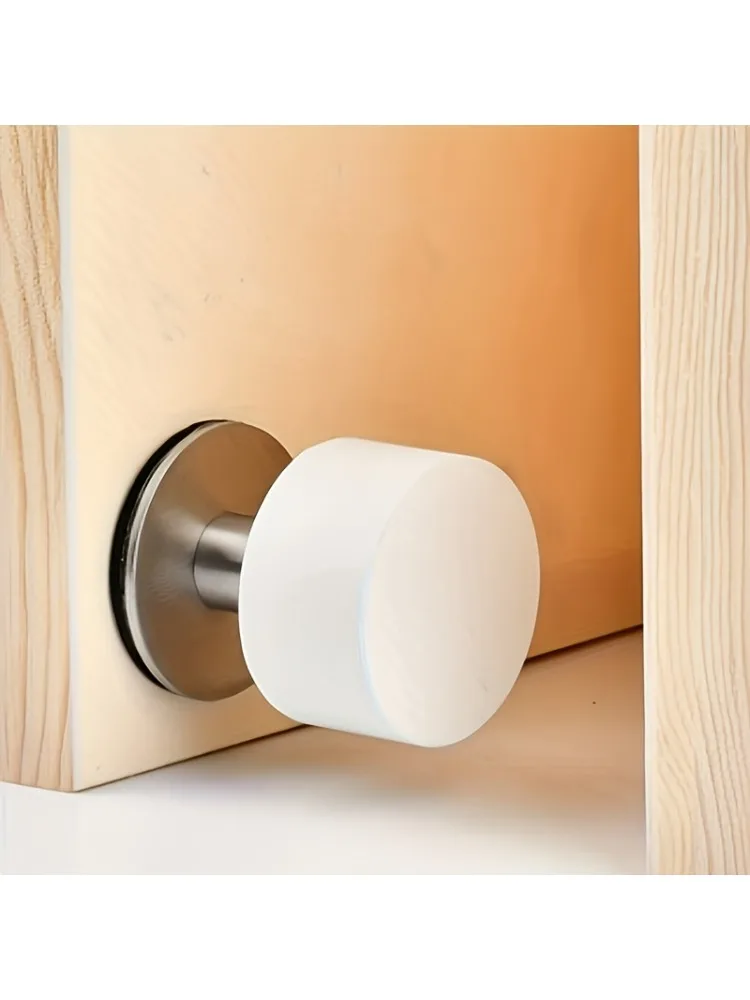 Butée de porte en caoutchouc auto-adhésive durable avec base métallique, protection murale et pare-chocs à réduction de bruit pour la maison, le bureau et l'école