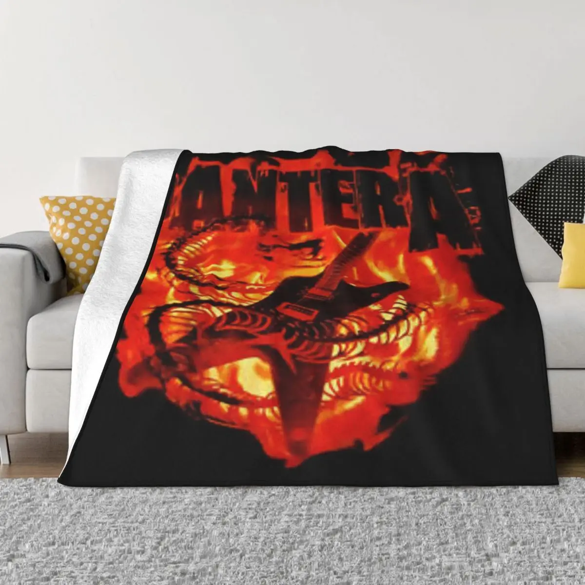 Pantera Flames 1897 Plush Bed Blanket Custom Blanket Personalized Throw Blanket