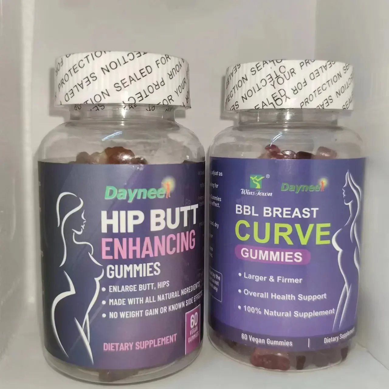 

1 Bottle BBL Breast Curve Gummies+ 1 Bottle Apple Cider Vinegar Butt Lifting Gummy health food