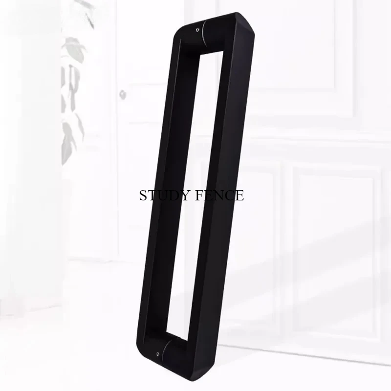 

1 set Black Glass Door Handles Stainless Steel Bathroom Shower Door Handle Sliding Barn Door Knobs Interior Furniture Hardware