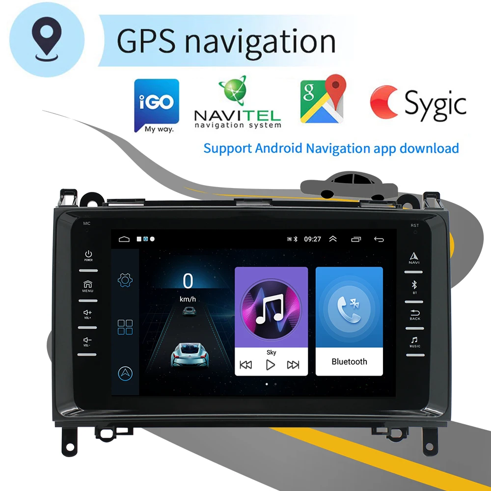 Podofo Android 10 2 Din Car Radio Multimedia Player For Mercedes Benz B200 Sprinter W906 W639 Ab Classe W169 W245 Viano Vito images - 6