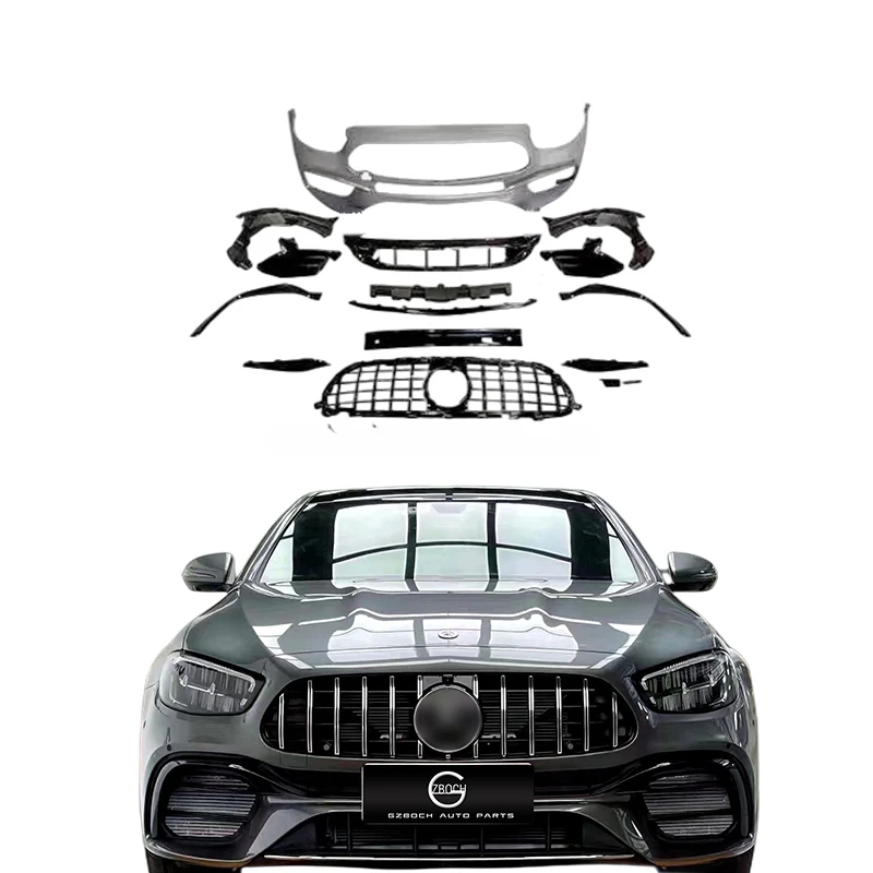 

Genuine bodykit For W213 E-class C238 E coupe E200L E260L E300L Upgrade E63S AMG Car Bumpers Front car bumper car grill custom