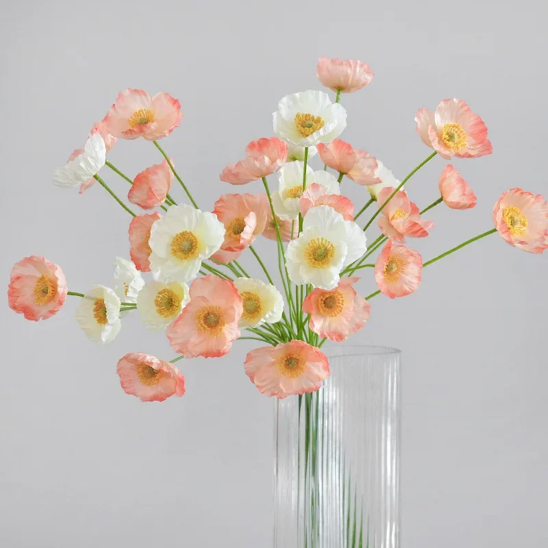 59CM 3-Head Artificial Yu Meiren New Chinese Simple Home Desktop Decoration Wedding Decoration Silk Flower