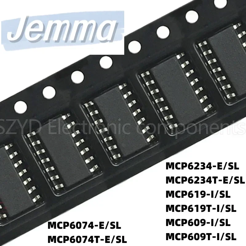 

100PCS SOP14 MCP6074-E/SL MCP6074T-E/SL MCP6234-E/SL MCP6234T-E/SL MCP619-I/SL MCP619T-I/SL MCP609-I/SL