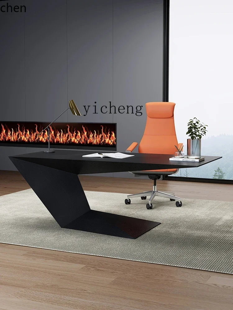 مكتب تنفيذي HT، مكتب فردي بسيط وحديث، مكتب منزلي عالي الجودة، مجموعة مكتب وكرسي