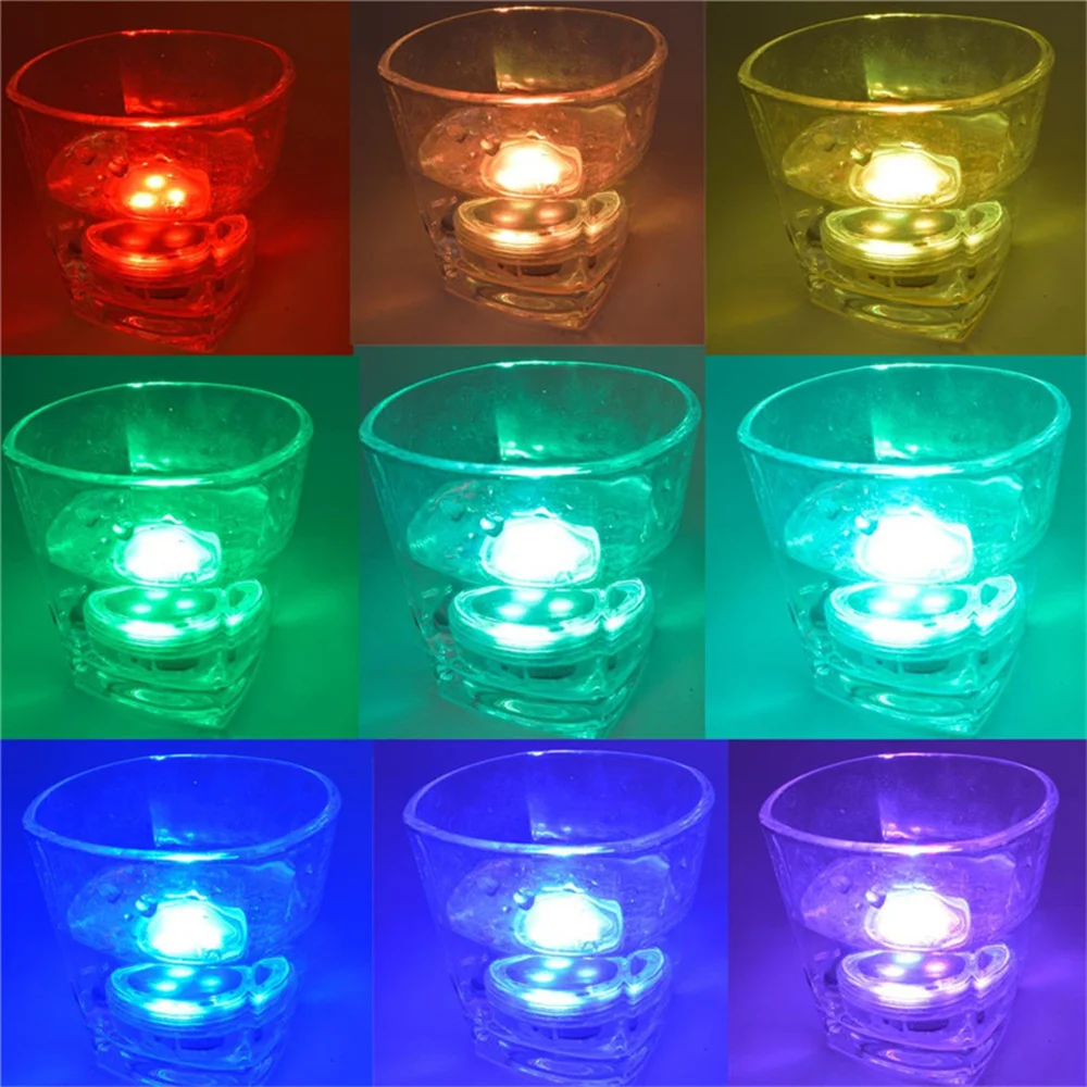 Mini Submersible Light IP68 Waterproof Tea Lamp RGB Color Changing With Remote Controller for Vase Home Party