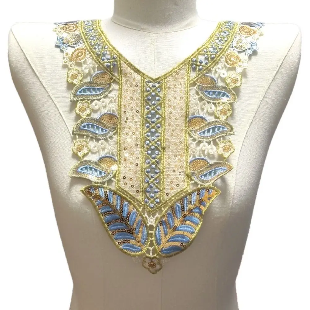Colourful Embroidery Embroidery Collar Water-soluble Lace Guipure Lace Fake Collar Hollow-out Design Colour Embroidered