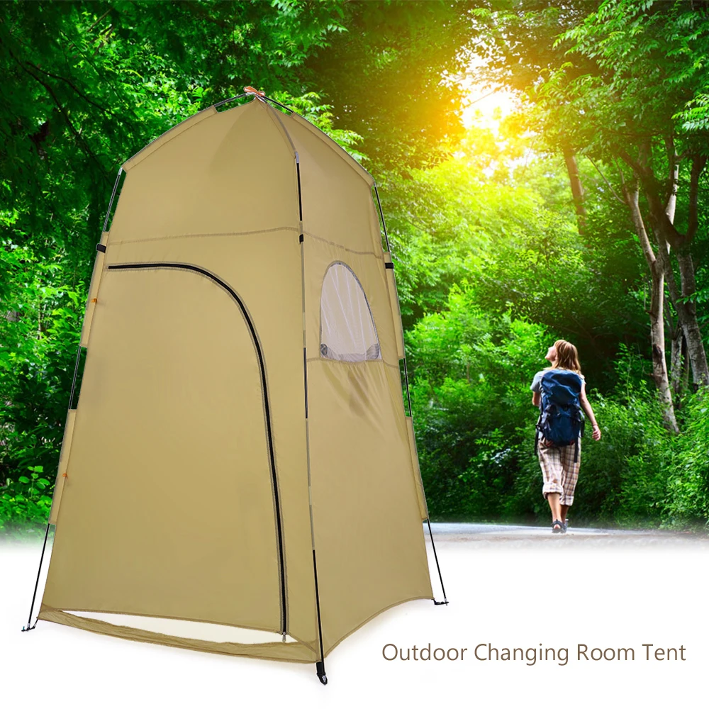 Outdoor Waterproof Changing Fitting Tents Portabl Anti UV Shower Bathing Tent for Camping Beach Travel Privacy Toilet