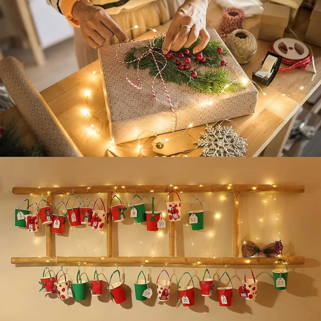 Star USB Fairy String Lights | 66FT 200LED, 33Ft 100 LED | Sliver Wire, Copper Wire | 4 Colors Changing, 8 Lighting Modes, Remot