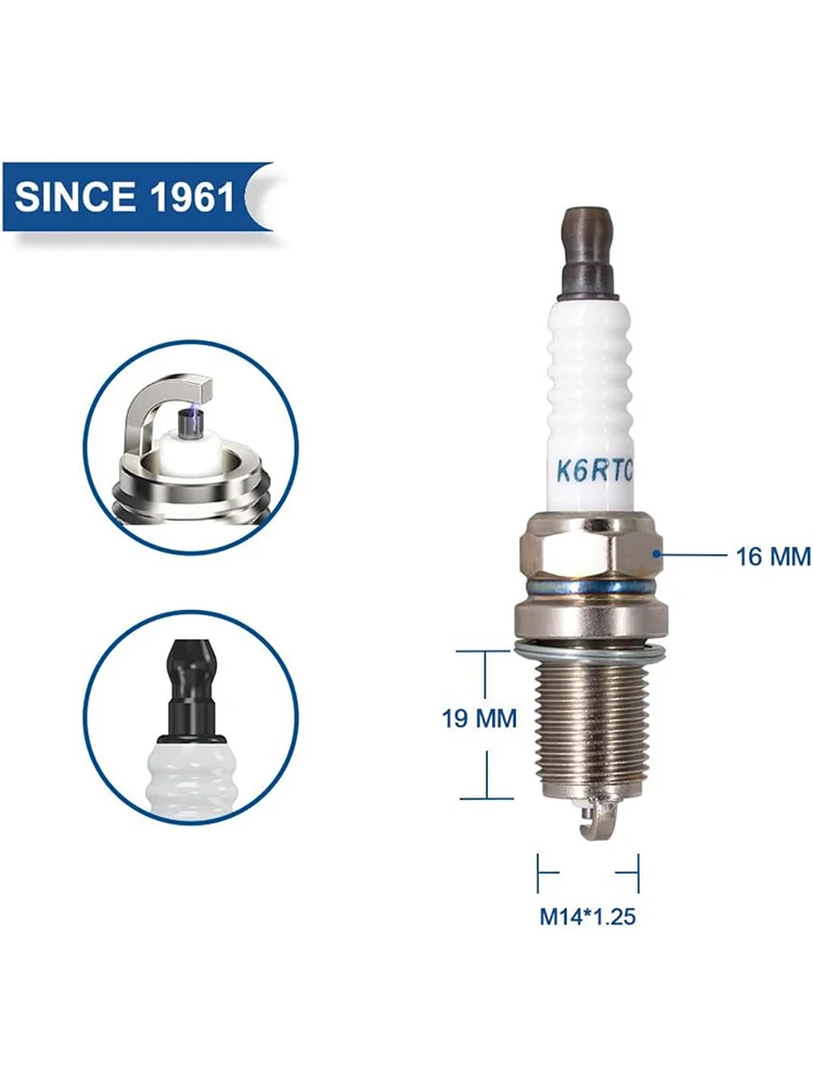 K6RTC Spark Plug Replace For Champion RC12YC NGK BKR6ES For Kohler 12 132 02-S 12 132 06-S Briggs Stratton 491055 1&3&5&10&20PCS