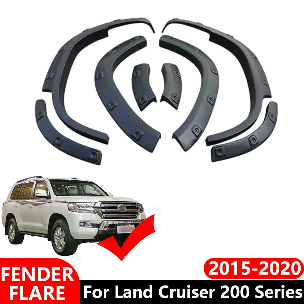 Fender Flares For Toyota Land Cruiser 200 Series LC200 2015-2020 FJ200 Flare Arch Wheel Eyebrow Mudguard Offroad Car Accessories