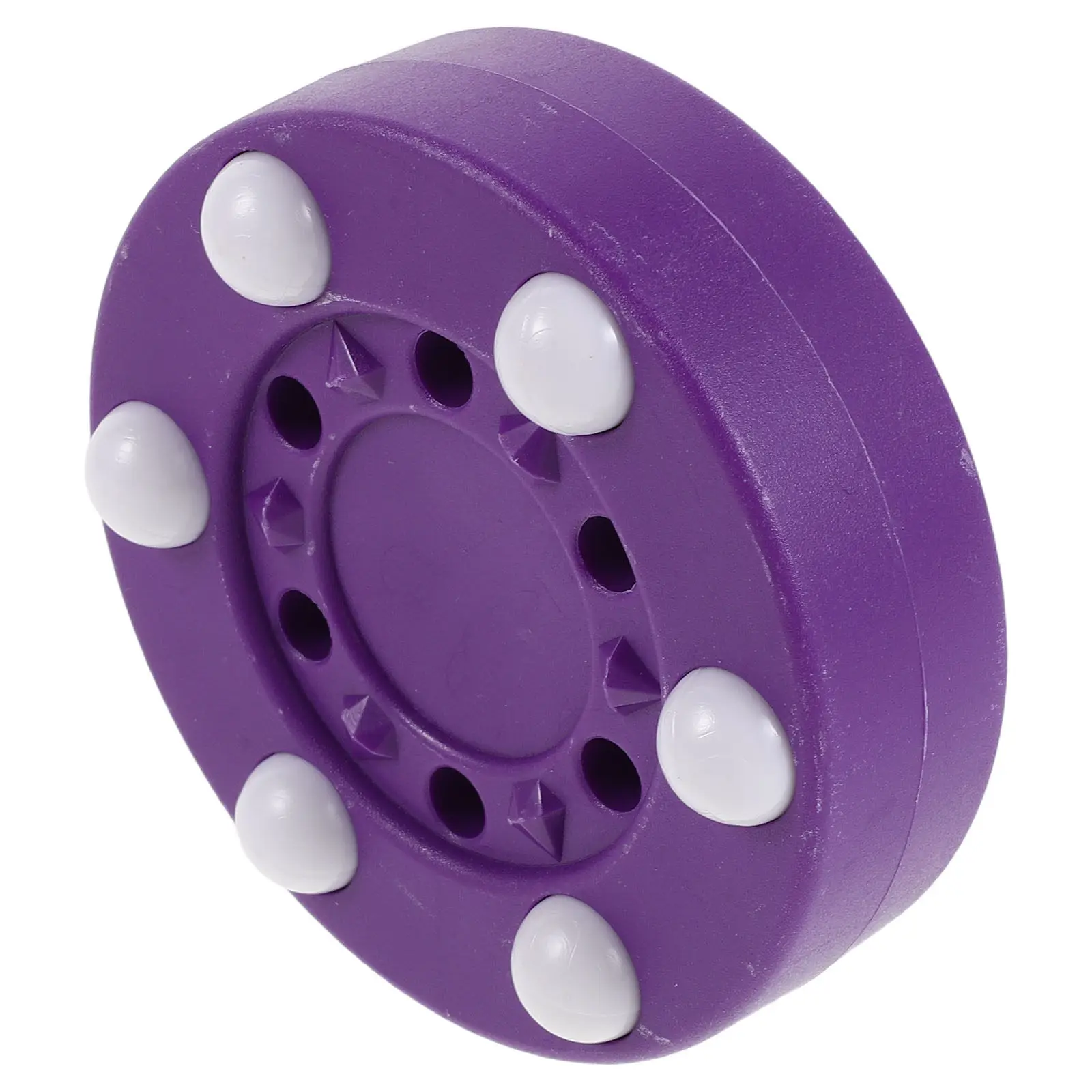 Purple Roller Hockey Puck 3 Inch Six Beads Plastic Inline Competition Training Street Hockey Practice Passing Skills Outdoor