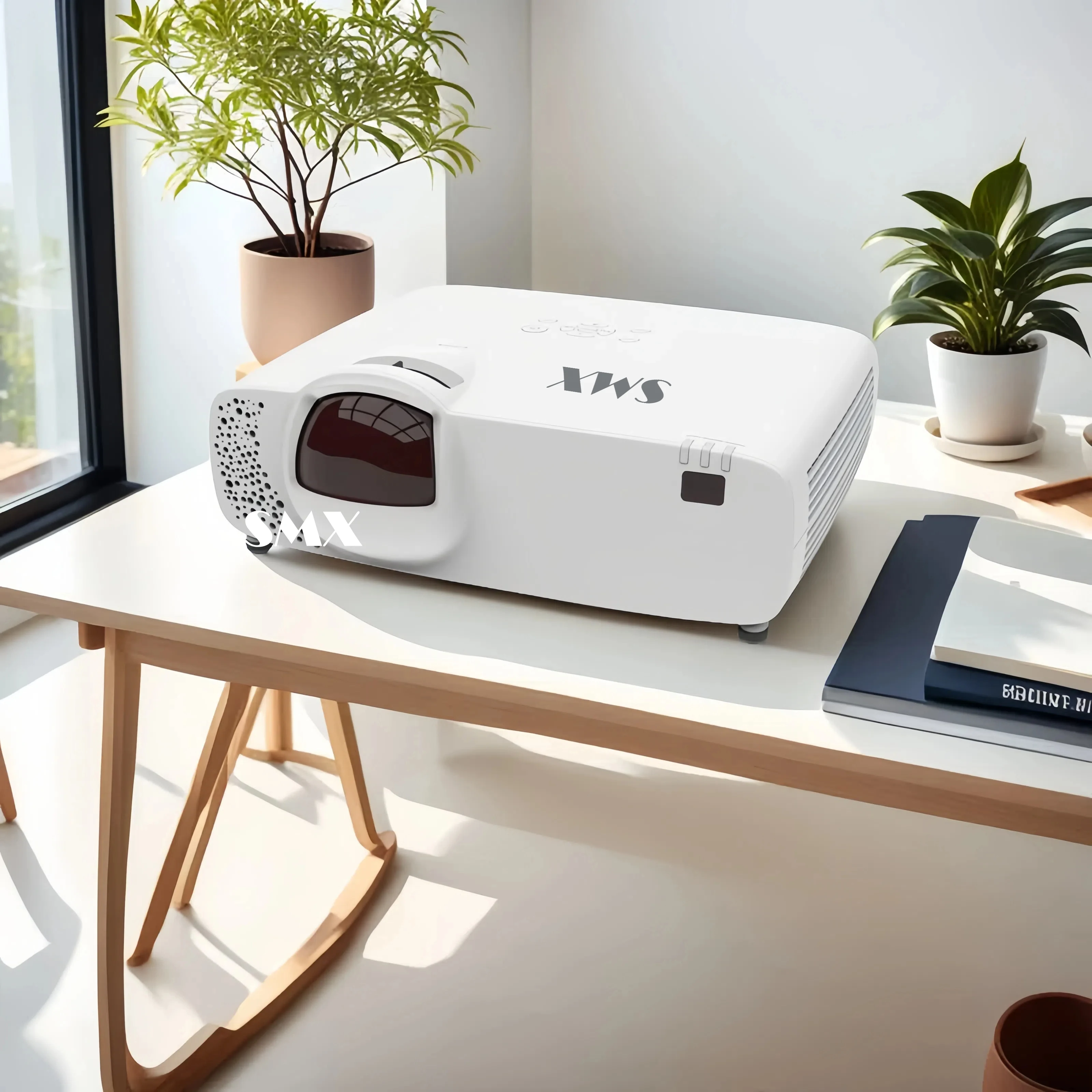 Ultra 4K 3LCD Laser Projector 5200 Lumens Short Throw 5000000:1 Contrast Built-In Speakers Home Use
