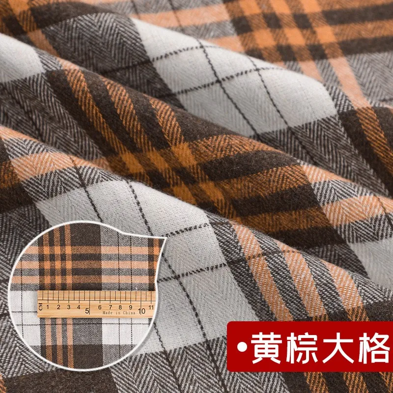 Hochwertiger schottischer Karo-Baumwollstoff zum Nähen von Damenröcken für Herbst und Winter, Tartan-Designerstoff, halber Meter. – Detail 15
