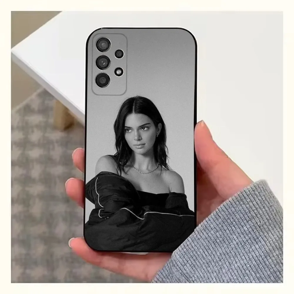 Model K-Kendall J-Jenner Phone Case For Samsung S25,S24,S23,S22,S20,S21,S10,Ultra,Plus,Lite,FE,Soft Silicone Black Cover