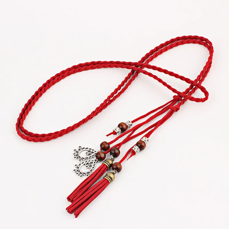 Handmade Tassel Belt for Women Braided Waist Rope Hanfu Ma Mian Skirt Dress Accessories Pendant Thin Waist Chain Wholesale