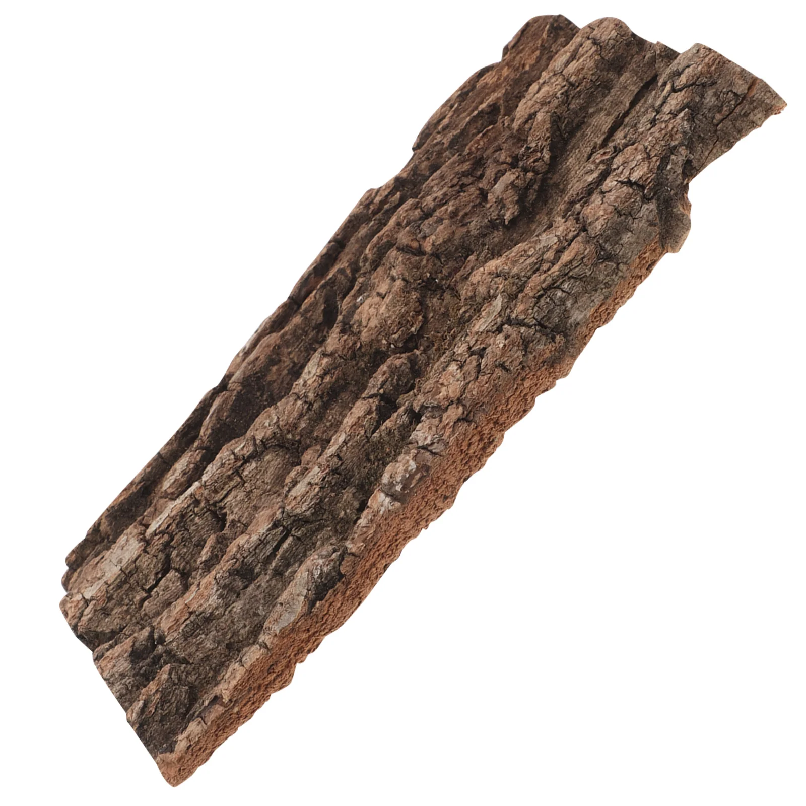 Natural Pet Feeding Cork Terrarium Decor Bark Texture Reptile Enclosure Accessories for Gecko Tank Lizard Habitat Space Saving