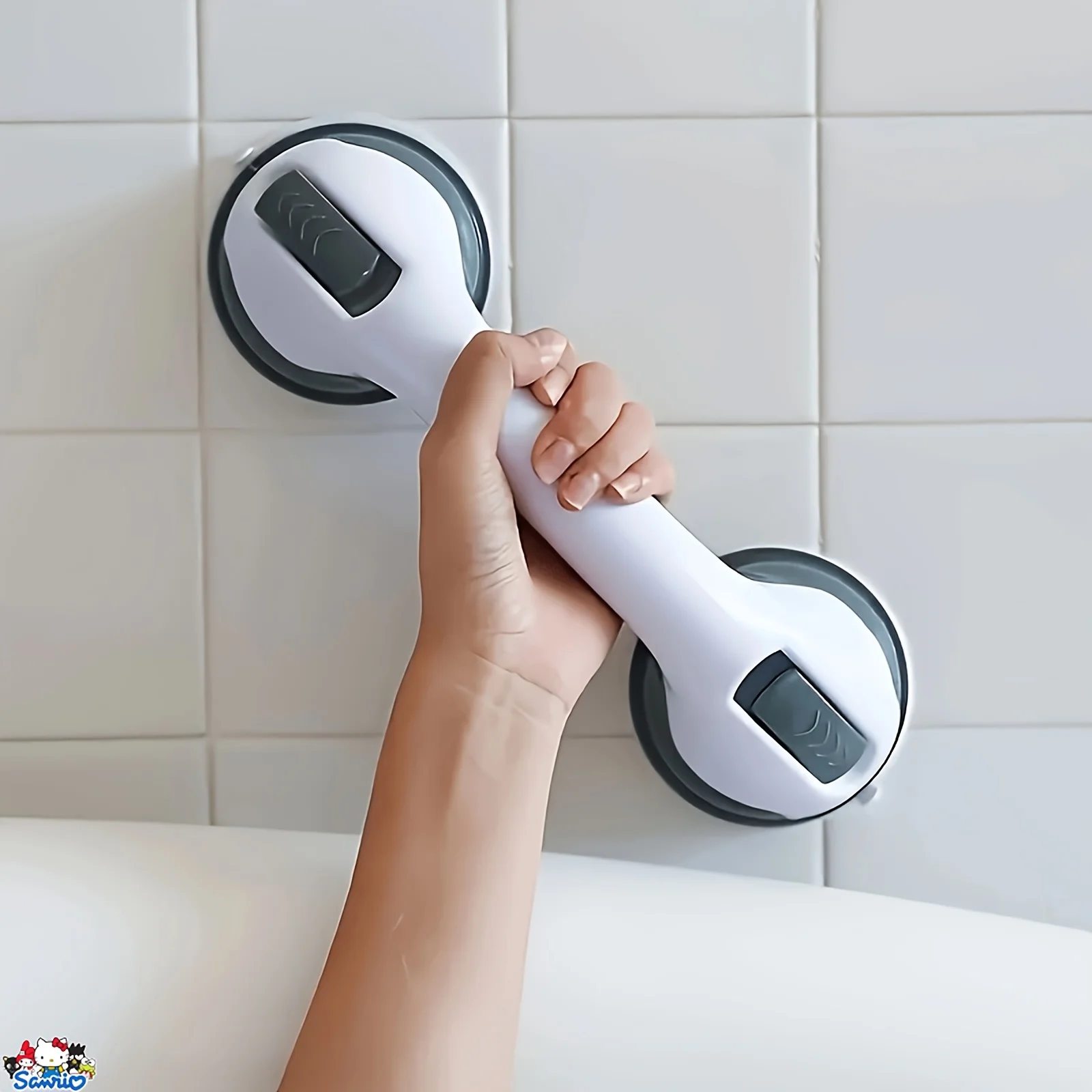 Vacuum Suction Grab Bar Non Slip Bathroom Safety Support Handle Shower Toilet Handrail Anti-slip Auxiliary Grip Bathroom Accesso