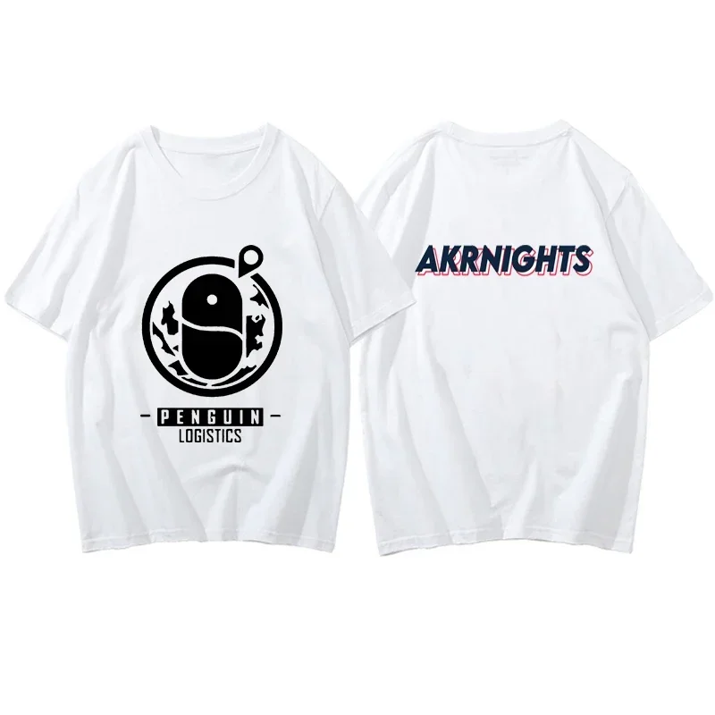 Hot Game Arknights Logo Japan Anime Tshirt Rational Zero Doctor Short Sleeve Clothes Amiya Otaku ACG Printed Man T-shirt Hipster