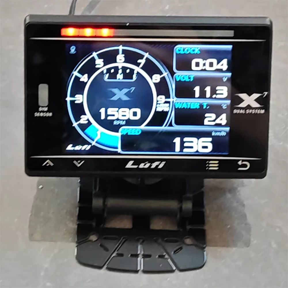 New Fourth Generation LUFI X7 HUD Car OBD Instrument Water Temp Exhaust Temp Turbine Speed LCD Meter Scrolling Light
