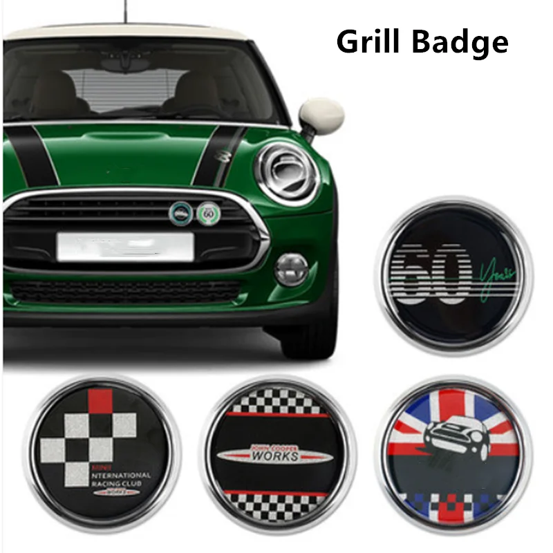 

1pcs Metal 3D Front Bumper Grill Emblem Badge Sticker Car Styling for M coope r R 56/60 F 55/56/60 Country club J C W