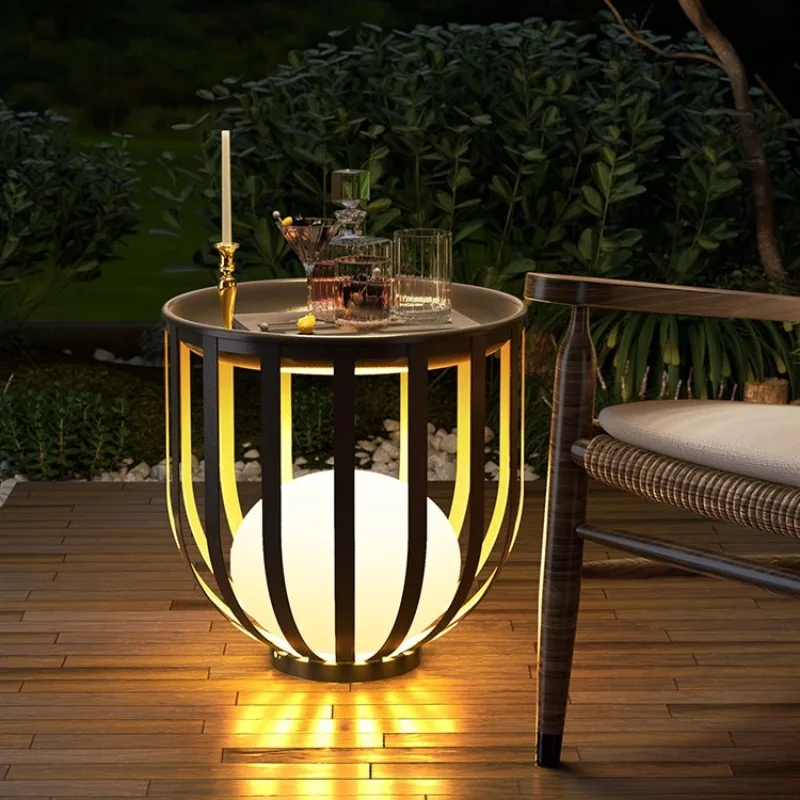 Iron Outdoors Floor Lamp Modern Minimalist Floor Lamps Villa Park Courtyard Lighting Light Waterproof Luxury Outdoors Lights