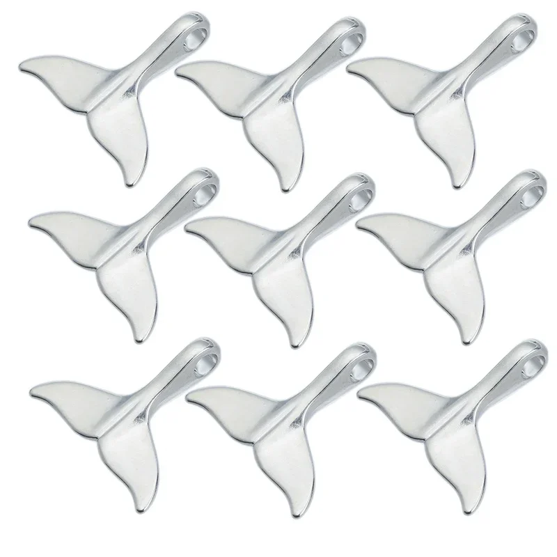 10pcs/lot 33*30mm Alloy Whale Tail Charms Pendant DIY Handmade Bracelet Necklace for Jewelry Making Accessories