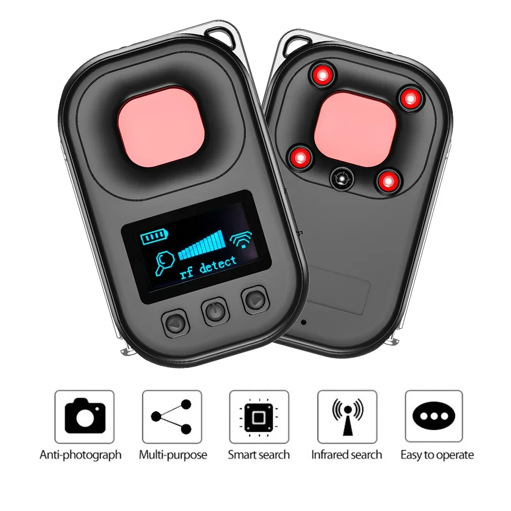 Détecteur de caméra Anti-espion, moniteur d'écoute Anti-vol, traceur GPS, détecteur d'inspection de Signal RF, dispositif d'alarme d'écoute d'hôtel