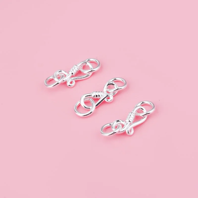 S999 Silver Clasp Accessories Bracelet anklet necklace S clasp handmade DIY jewelry materials