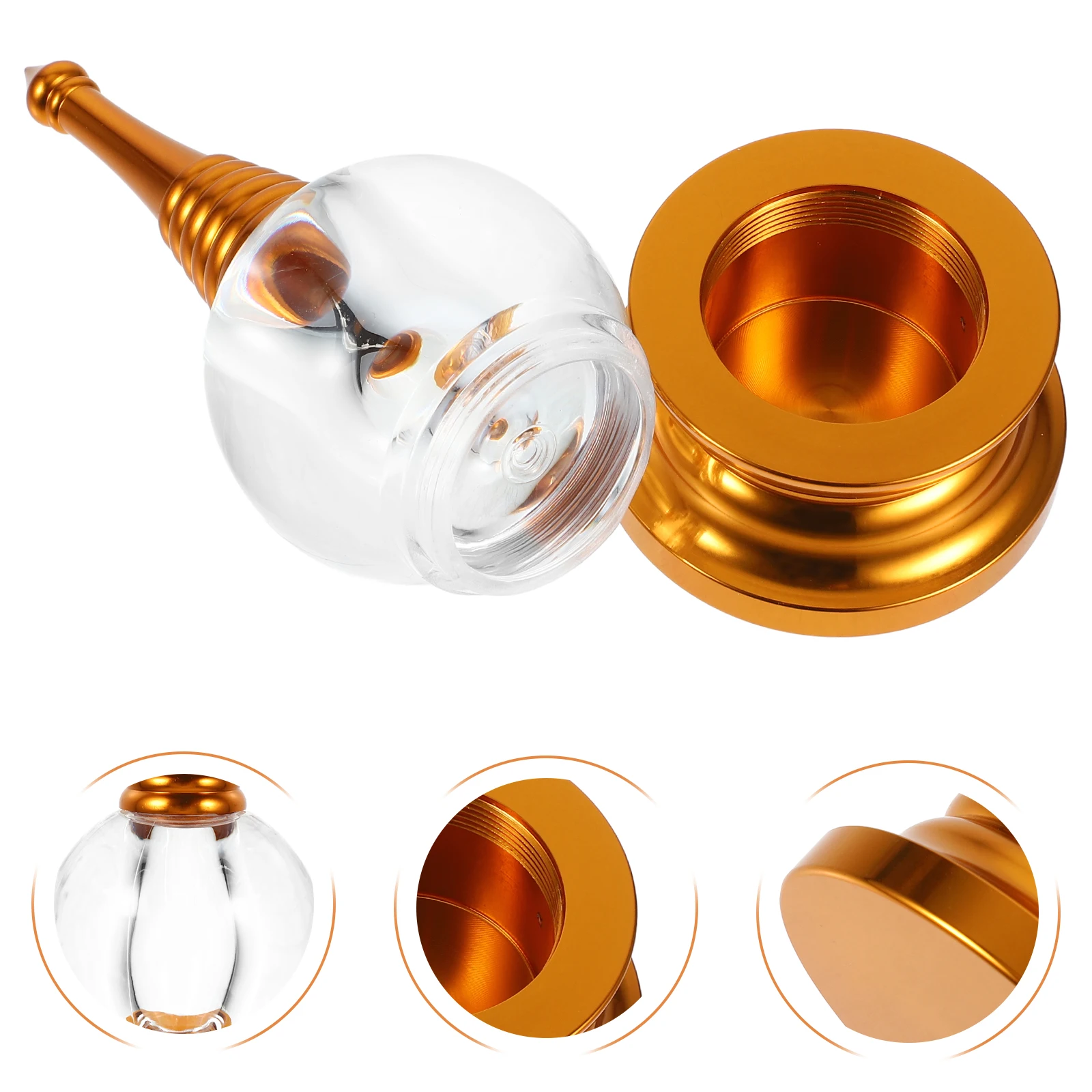 Buddhist Pagoda Tower Elegant Alloy and Crystal Statue for Room Yard Deck Decor Housewarming Style Office