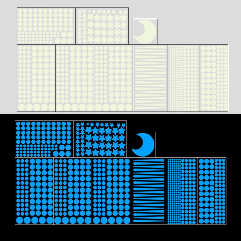 Светящиеся-в-темноте-точечные-наклейки-съемные-светящиеся-наклейки-точки-светящиеся-наклейки-для-потолка-и-стен-наклейка-на-выключатель-будильника-diy