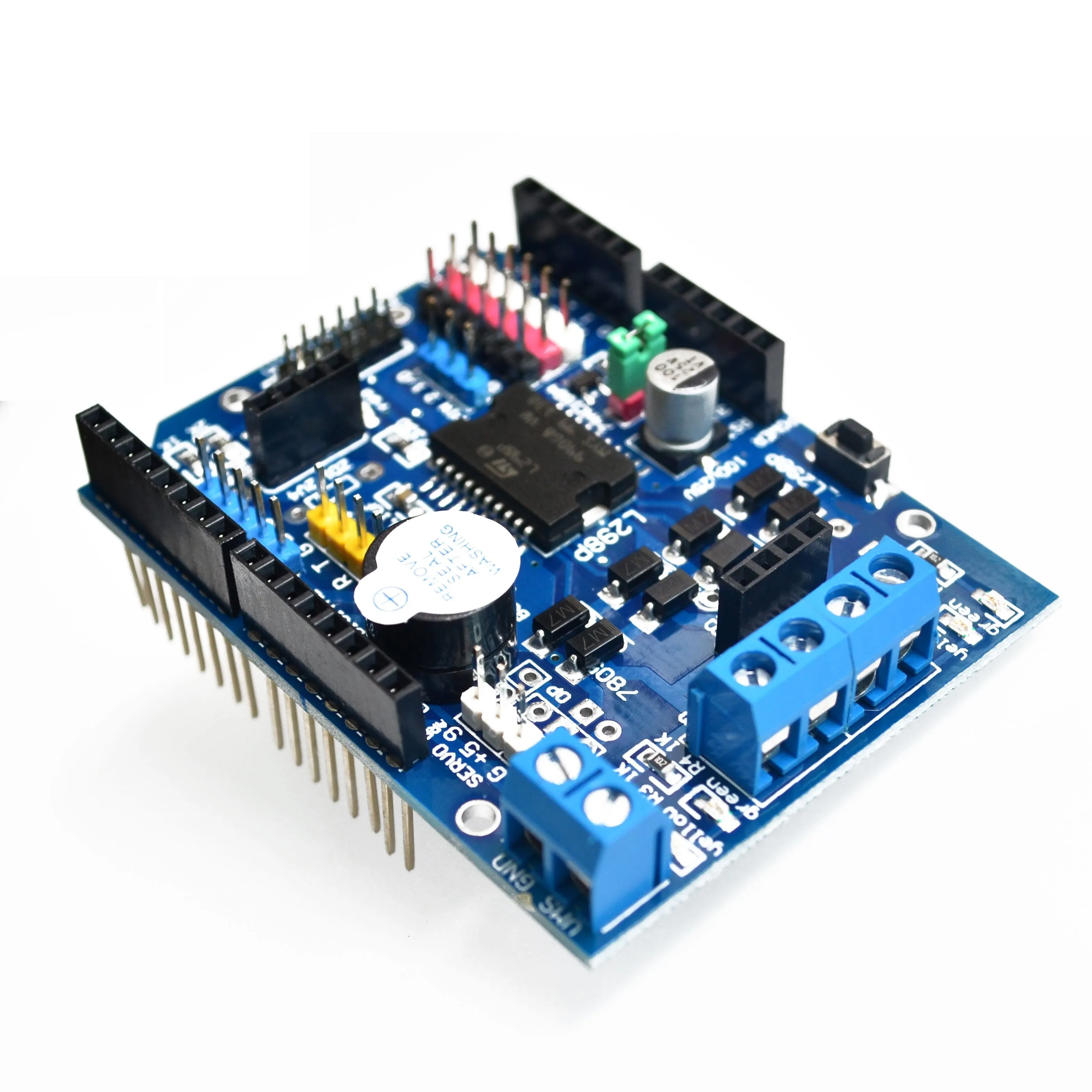 L298P PWM Speed Controller Dual High-Power H-bridge Driver ,Bluetooth Interface, L298P Motor Shield Board for Arduino