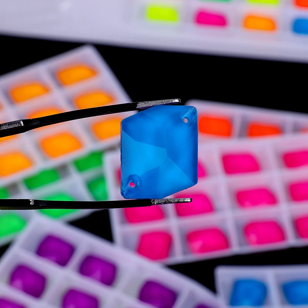 Vc neon fluor zierende kosmische nähen auf Strass kosmischen Nähen Diamant Glas Diamant Flatback DIY Zubehör Hochzeit – Detail 3