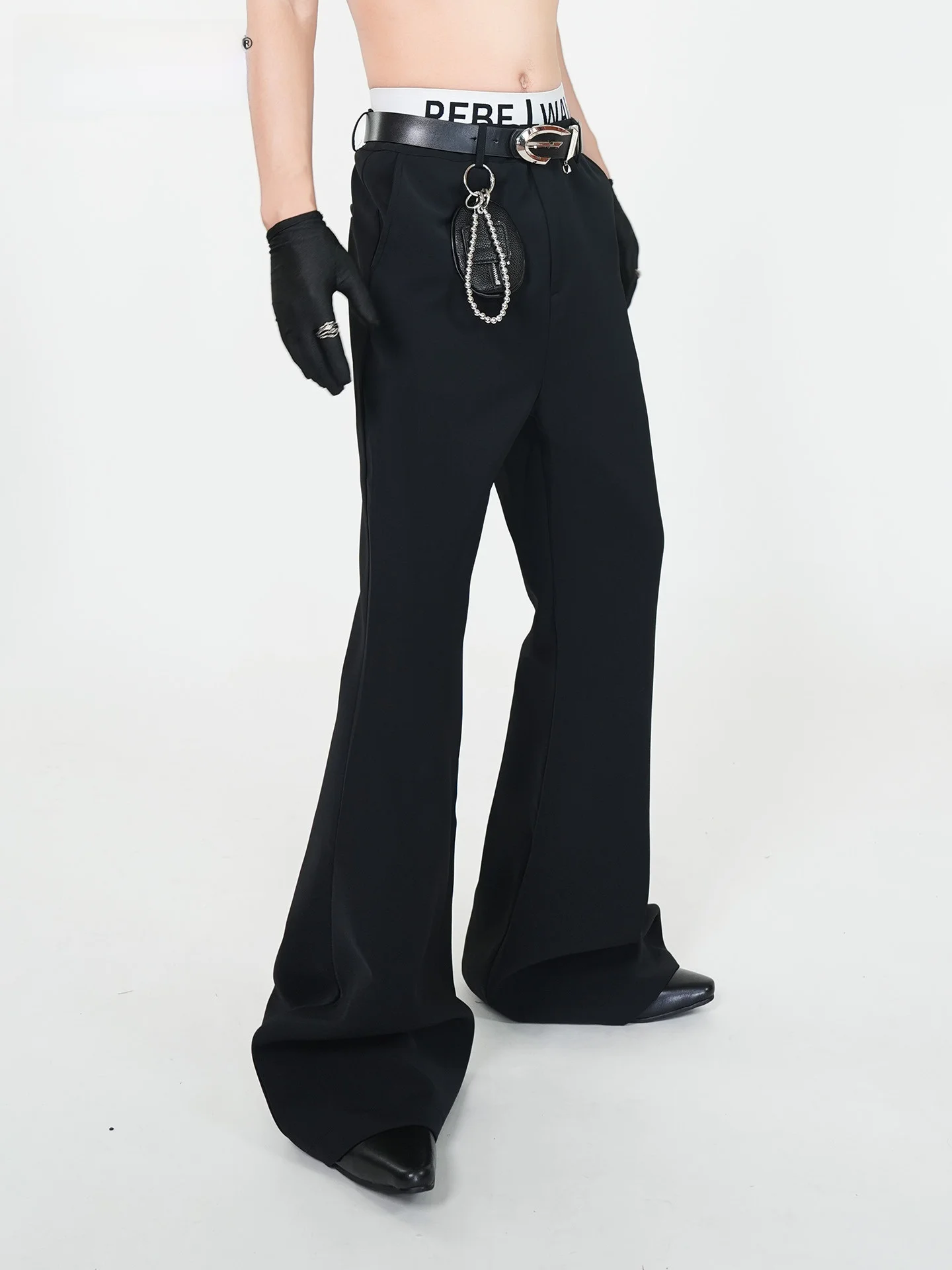 

VE2 Cleanfit Bell Bot Pants Long Slimming Drapey Spring Summer Autumn Sle Keychain Bag Included Youth Casual Faion