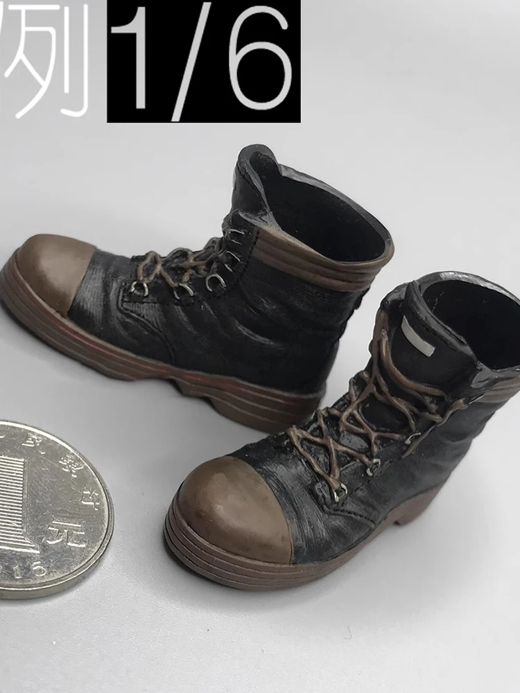 محدودة 1/6 رجل الجندي منتصف أنبوب الأحذية الصفراء ألعاب مجوفة ملحقات الأحذية ل 12 "عمل الشكل الجسم الديكور