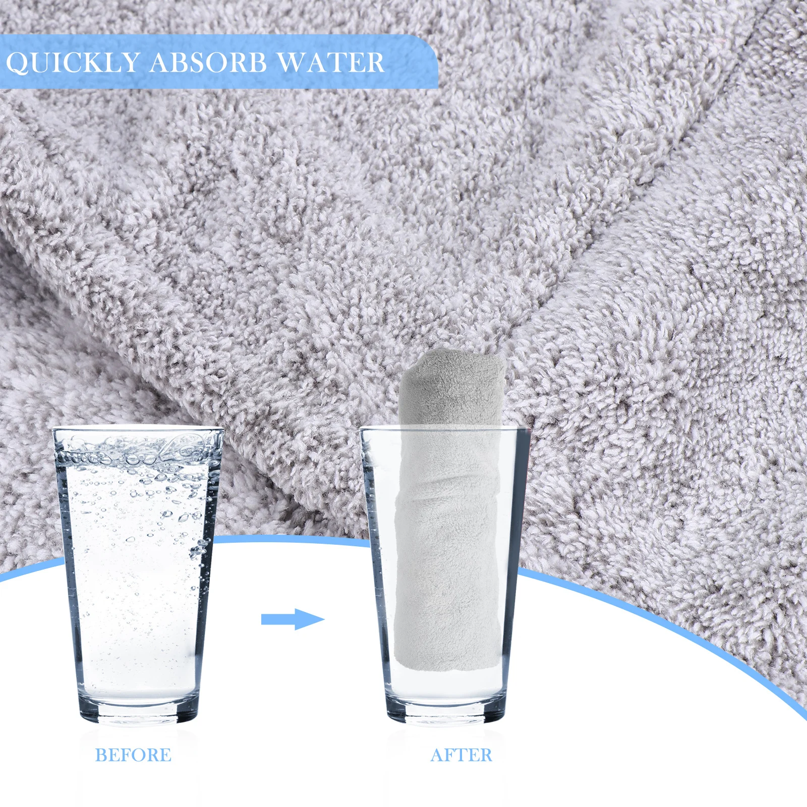 2 قطعة الشعر فائق الامتصاص يلتف جاف غطاء التجفيف السريع المرجان الصوف مادة البوليستر التفاف مثالي تجنب السقوط
