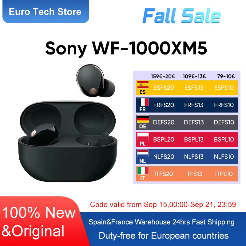 SONY WF-1000XM5 couteurs Sans Fil Les Meilleurs couteurs Antibruit Bluetooth Autonomie de la Batterie Jusqu' 24 Heures Connexion Multipoint
