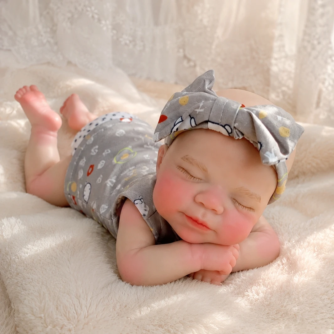 13 Inch/33 cm Open Mouth Cleanable Entire Silicone Reborn Girl Pascale 3D Crafted Skin True-to-life Bebe Reborn De Silicona