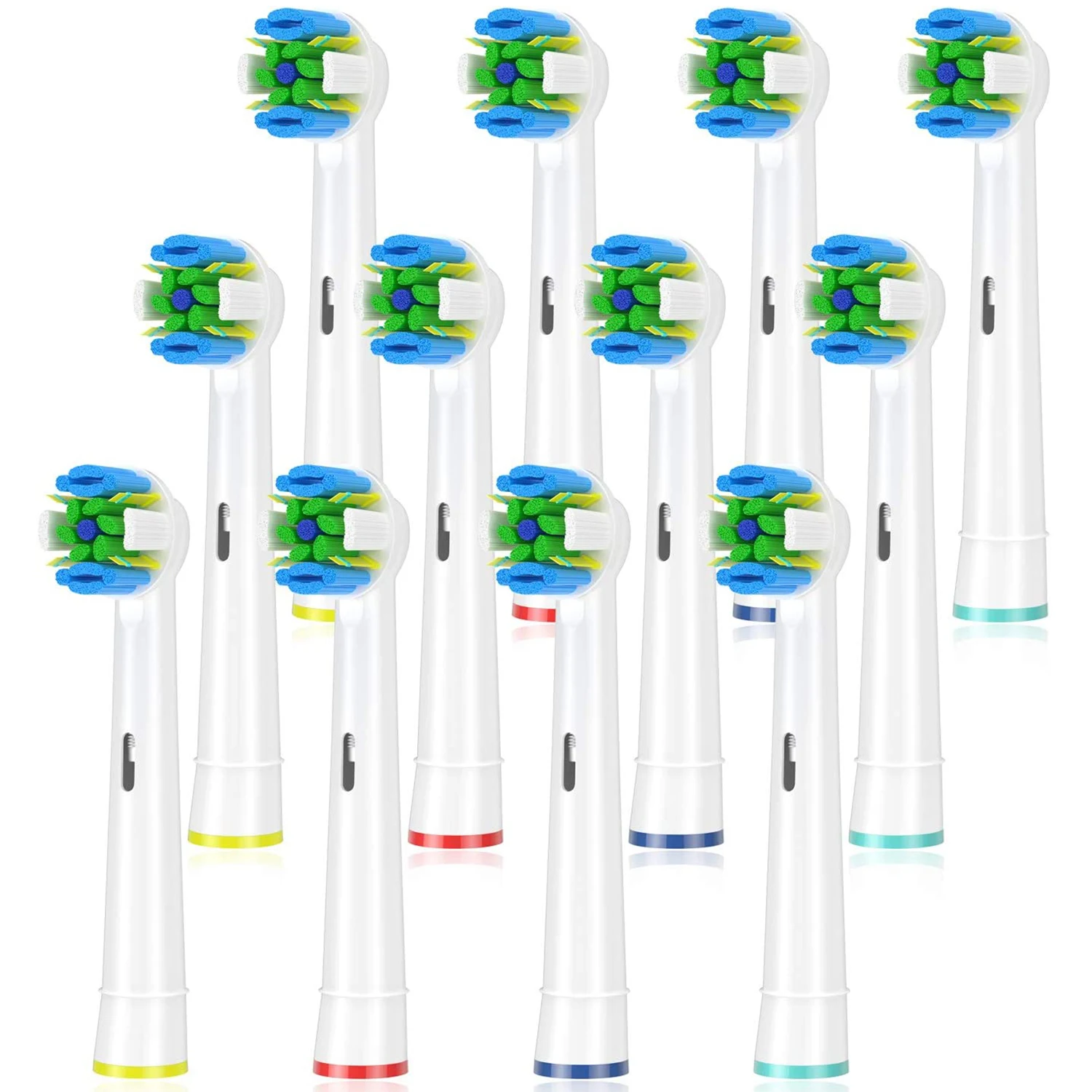 Replacement Brush Heads Compatible with Braun Oral B Electric Toothbrush - Floss Toothbrush Head for Oral B Pro 1000 (12 Pack)