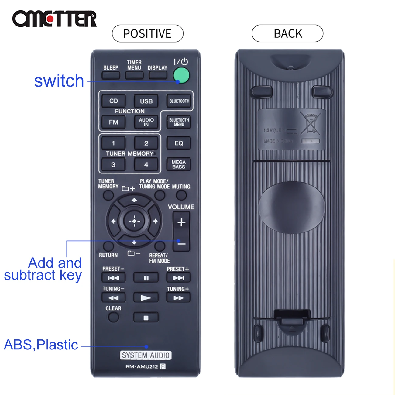 New RM-AMU212 Para Use for Sony Remote Control Sistema De Audio System